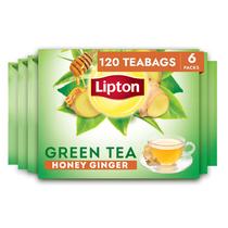 Chá verde Lipton Honey Ginger 120 sacos sem açúcar