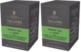 Chá verde Taylors of Harrogate com hortelã, 20 sacos, pacote com 2