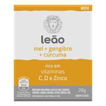 Chá Vitaminico Leão Mel + Gengibre + Cúrcuma 10 Sachês 20g