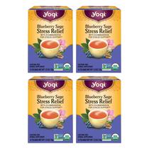 Chá Yogi Blueberry Sage Stress Relief 64 sacos orgânico