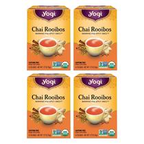 Chá Yogi Chai Rooibos Orgânico - 16 Sachês (4 Pacotes) Chá Yogi Chai Rooibos Orgânico - 16 Sachês (4 Pacotes)