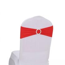 Chair Back Sash, elegante cetim vermelho com strass perolado