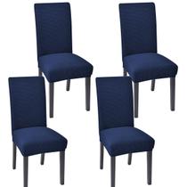 Chair Covers Aertiavty Dining Room, conjunto de 4 em azul marinho Chair Covers Aertiavty Dining Room, conjunto de 4 em azul marinho
