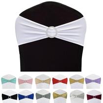 Chair Sashes Bands Maiangel Stretch Chair Ties 50 unidades brancas
