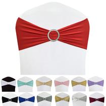 Chair Sashes Bands Maiangel Stretch Chair Ties 50 unidades vermelhas
