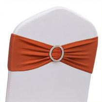 Chair Sashes JFDYDM Terracotta Spandex, pacote com 50 unidades para casamento