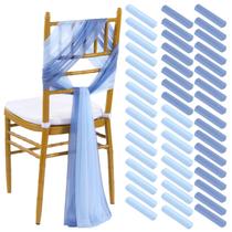 Chair Sashes PakiInno Blue Tulle 50 peças de 2,4 m de comprimento para casamento