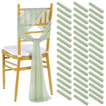 Chair Sashes PakiInno Sage Green Tule 50 unidades de capas de casamento