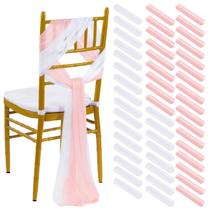 Chair Sashes PakiInno Wedding 8 pés brancos e blush x50