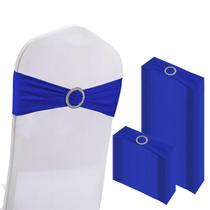 Chair Sashes WJWHQ Spandex Stretch 100 unidades em azul royal