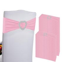 Chair Sashes Zrlljp Spandex Stretch 100 unidades rosa para casamento Chair Sashes Zrlljp Spandex Stretch 100 unidades rosa para casamento