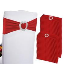 Chair Sashes Zrlljp Spandex Stretch Red 100 unidades
