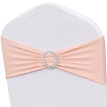 Chair Sashes ZSJFMF Blush Pink Spandex, pacote com 50 para eventos