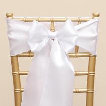 Chair Sashes ZSJFMF Satin White, pacote com 50 unidades para festa de casamento