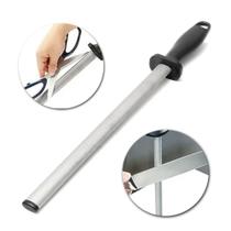 Chaira Diamantada Afiador Facas Estriada 12 Polegadas Profissional Aço inox Açougueiro Cabo Preto Chaira Diamantada Afiador Facas Estriada 12 Polegadas Profissional Aço inox Açougueiro Cabo Preto