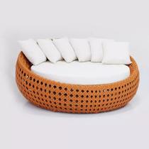 Chaise Concha Ofurô Redonda 1,60m Tramada Corda Náutica Móvel de Área Externa Chaise Concha Ofurô Redonda 1,60m Tramada Corda Náutica Móvel de Área Externa