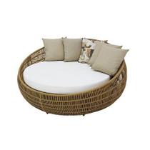 Chaise Concha Redonda Fibra Sintética Varanda Piscina 1,80m Trama em Cordão Chaise Concha Redonda Fibra Sintética Varanda Piscina 1,80m Trama em Cordão