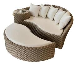 Chaise Em Tricô Náutico Para Área Externa E Interna