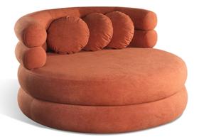 Chaise estofada redonda terracota Orgânica 1,40 mt Awa Chaise estofada redonda terracota Orgânica 1,40 mt Awa