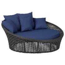 Chaise Hungria Alumínio Pintura Preta Corda Náutica E10 Trama Original