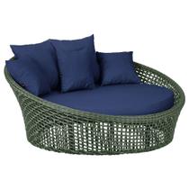 Chaise Hungria Alumínio Pintura Preta Corda Náutica E10 Trama Original