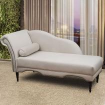 Chaise Longue Divã Copenhagen em Madeira de Reflorestamento Sintético 160cm Star Confort Chaise Longue Divã Copenhagen em Madeira de Reflorestamento Sintético 160cm Star Confort