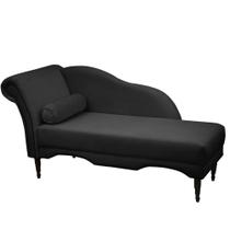 Chaise Longue Divã Copenhagen em Madeira de Reflorestamento Veludo 160cm Shop das Cabeceiras