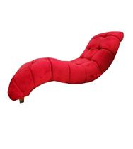 Chaise longue veludo vermelho