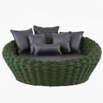 Chaise Munique Em Trico Náutico Alumínio para Edícula, Piscina Trama Original Chaise Munique Em Trico Náutico Alumínio para Edícula, Piscina Trama Original