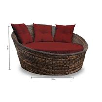 Chaise Nova Delhi - Tecido Duna Vermelho