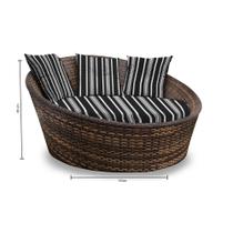 Chaise Nova Delhi - Tecido Friso Preto