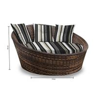 Chaise Nova Delhi - Tecido Illimani Preto Chaise Nova Delhi - Tecido Illimani Preto