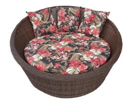 Chaise Nova Delhi - Tecido Maui Preto Chaise Nova Delhi - Tecido Maui Preto