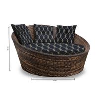 Chaise Nova Delhi - Tecido Nautical Marinho