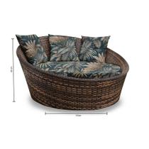 Chaise Nova Delhi - Tecido Palmares Petróleo Chaise Nova Delhi - Tecido Palmares Petróleo