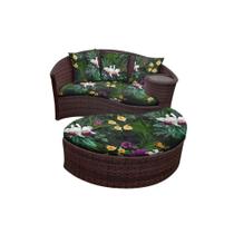 Chaise Orbit com Puff - Tecido Acordes Chaise Orbit com Puff - Tecido Acordes