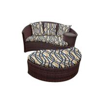 Chaise Orbit com Puff - Tecido Corda Náutica Chaise Orbit com Puff - Tecido Corda Náutica