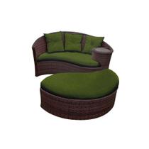Chaise Orbit com Puff - Tecido Duna Bandeira