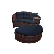 Chaise Orbit com Puff - Tecido Duna Midnight