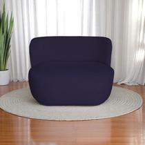 Chaise para Sala de Estar 2 Lugares Veludo Bia Azul Marinho