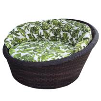 Chaise Redonda - Fibra Sintética Com Encosto Almofadado