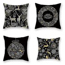 Chaises 6pcs capa de almofada de trevo de quatro folhas verde capa de almofada de impressão de linho 45x45cm