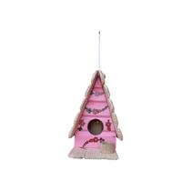 Chalé de Passarinho com Comedouro Feito de Madeira Decoração Chalé de Passarinho com Comedouro Feito de Madeira Decoração
