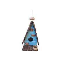 Chalé de Passarinho Feito de Madeira com Comedouro Decoração de Jardim Varanda Quintal Chalé de Passarinho Feito de Madeira com Comedouro Decoração de Jardim Varanda Quintal