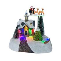 Chalé Noel Com Rena Luz E Movimento 19cm