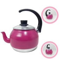 Chaleira 2 Litros Rosa Café Leite ou Chá maçãSTORE Chaleira 2 Litros Rosa Café Leite ou Chá maçãSTORE