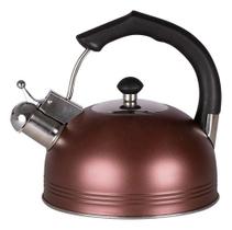 Chaleira 2,5l Cozinha Com Tampa E Apito Fixo Aço Inox Oferta