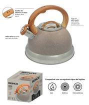 Chaleira 2,7 L Apito Roma Areia REF:4875/112 Brinox Chaleira 2,7 L Apito Roma Areia REF:4875/112 Brinox