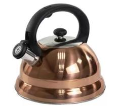 Chaleira 3 Litros Inox Cor Cobre - Indução Moderna - Mimo Chaleira 3 Litros Inox Cor Cobre - Indução Moderna - Mimo