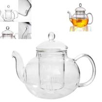 Chaleira 400ml com infusor jarra em vidro para bule cha cafe luxo Chaleira 400ml com infusor jarra em vidro para bule cha cafe luxo